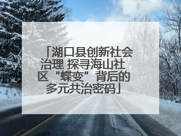 湖口县创新社会治理 探寻海山社区“蝶变”背后的多元共治密码