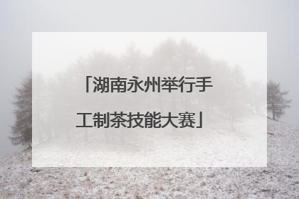 湖南永州举行手工制茶技能大赛