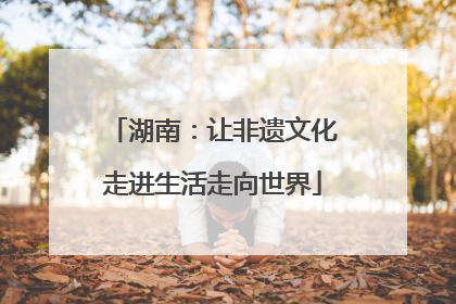 湖南：让非遗文化走进生活走向世界