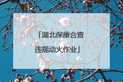 湖北保康合查违规动火作业