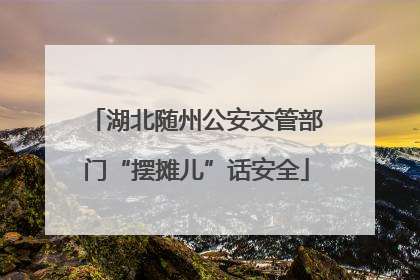 湖北随州公安交管部门“摆摊儿”话安全