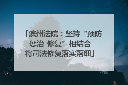 滨州法院：坚持“预防-惩治-修复”相结合 将司法修复落实落细