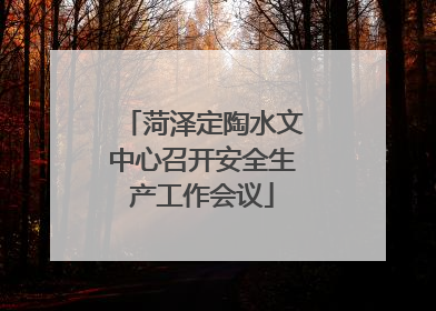 菏泽定陶水文中心召开安全生产工作会议