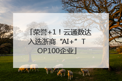 荣誉+1！云通数达入选浙商“AI+”TOP100企业