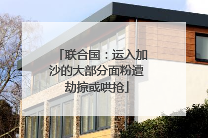 联合国：运入加沙的大部分面粉遭劫掠或哄抢
