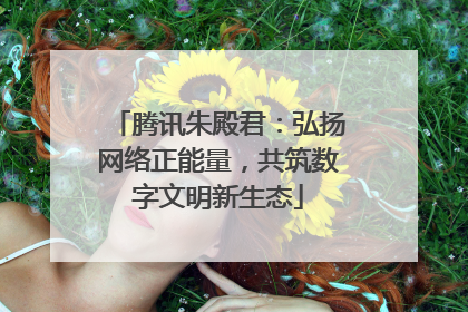 腾讯朱殿君：弘扬网络正能量，共筑数字文明新生态