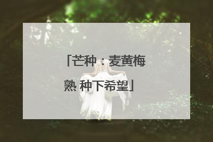 芒种：麦黄梅熟 种下希望