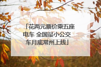 花两元票价乘五座电车 全国最小公交车月底常州上线