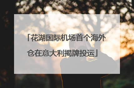 花湖国际机场首个海外仓在意大利揭牌投运