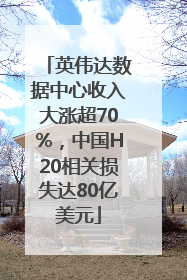 英伟达数据中心收入大涨超70%，中国H20相关损失达80亿美元