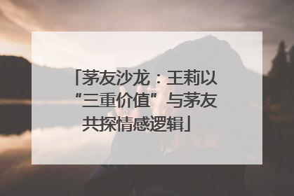 茅友沙龙：王莉以“三重价值”与茅友共探情感逻辑