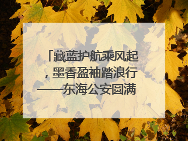 藏蓝护航乘风起，墨香盈袖踏浪行——东海公安圆满“交卷”