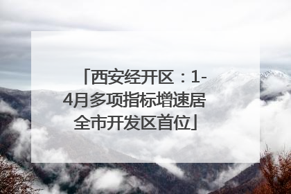 西安经开区：1-4月多项指标增速居全市开发区首位
