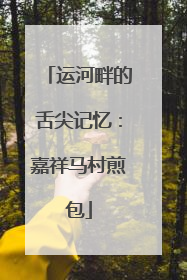 运河畔的舌尖记忆：嘉祥马村煎包