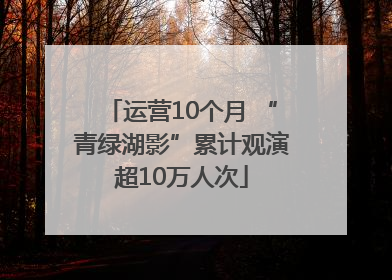运营10个月 “青绿湖影”累计观演超10万人次