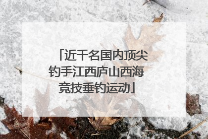 近千名国内顶尖钓手江西庐山西海竞技垂钓运动