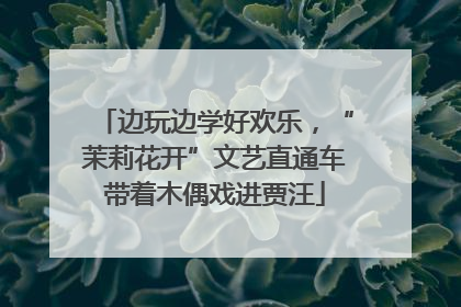 边玩边学好欢乐，“茉莉花开”文艺直通车带着木偶戏进贾汪