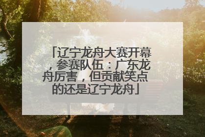 辽宁龙舟大赛开幕，参赛队伍：广东龙舟厉害，但贡献笑点的还是辽宁龙舟