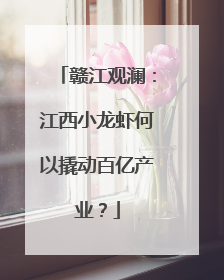 赣江观澜：江西小龙虾何以撬动百亿产业？