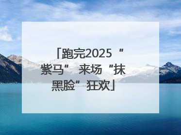 跑完2025“紫马” 来场“抹黑脸”狂欢