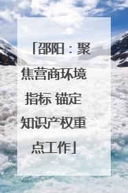 邵阳：聚焦营商环境指标 锚定知识产权重点工作