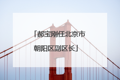 郝宝刚任北京市朝阳区副区长
