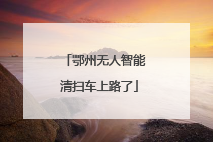 鄂州无人智能清扫车上路了