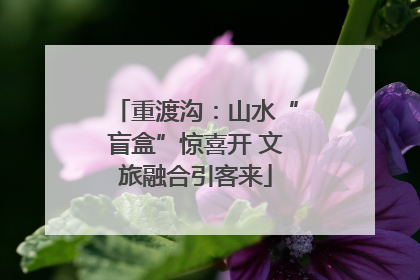 重渡沟：山水“盲盒”惊喜开 文旅融合引客来