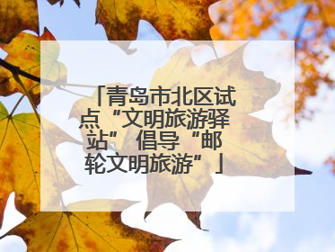 青岛市北区试点“文明旅游驿站” 倡导“邮轮文明旅游”
