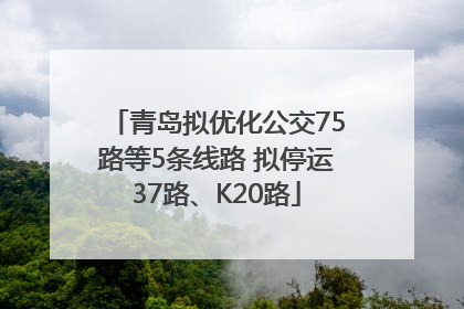 青岛拟优化公交75路等5条线路 拟停运37路、K20路