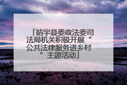 靖宇县委政法委司法局机关积极开展“公共法律服务进乡村”主题活动