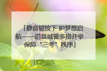 静音键按下 护梦想启航——道县城管多措并举保障“三考”秩序