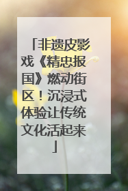 非遗皮影戏《精忠报国》燃动街区！沉浸式体验让传统文化活起来