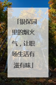 银保园里的烟火气，让职场生活有滋有味