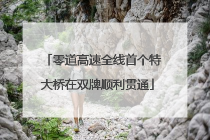 零道高速全线首个特大桥在双牌顺利贯通