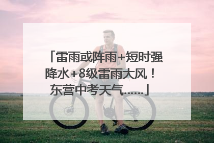 雷雨或阵雨+短时强降水+8级雷雨大风！东营中考天气……