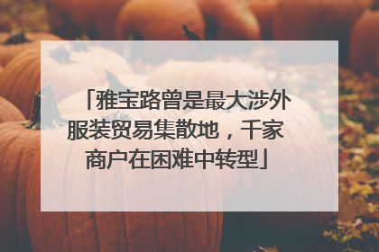 雅宝路曾是最大涉外服装贸易集散地，千家商户在困难中转型