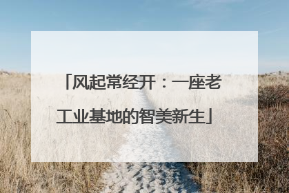 风起常经开：一座老工业基地的智美新生