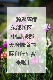 骑聚成都东部新区 中国·成都天府绿道国际自行车赛来啦