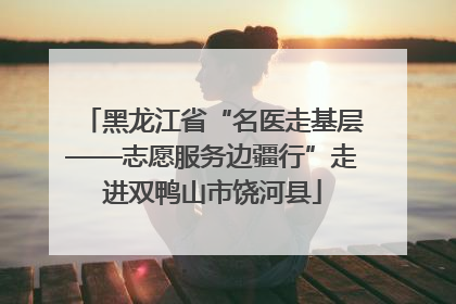 黑龙江省“名医走基层——志愿服务边疆行”走进双鸭山市饶河县