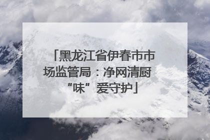 黑龙江省伊春市市场监管局：净网清厨 “味”爱守护