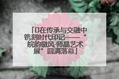 ﻿在传承与交融中镌刻时代印记——“皖韵徽风·师晶艺术展”圆满落幕