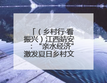 （乡村行·看振兴）江西靖安：“亲水经济”激发夏日乡村文旅新活力