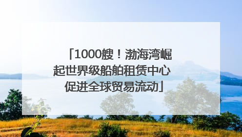 1000艘！渤海湾崛起世界级船舶租赁中心 促进全球贸易流动
