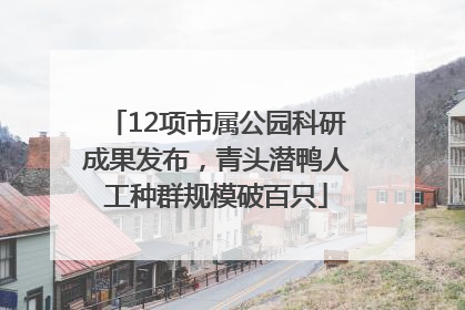 12项市属公园科研成果发布，青头潜鸭人工种群规模破百只