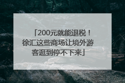 200元就能退税！徐汇这些商场让境外游客逛到停不下来