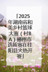 2025年湖南省和美乡村篮球大赛（村BA）郴州市选拔赛在桂阳县火热开赛