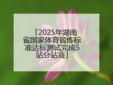 2025年湖南省国家体育锻炼标准达标测试完成5站分站赛